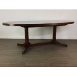 ATTRIBUTED TO DYRLUND, ROSEWOOD EXTENDING DINING TABLE, CIRCA 1960/70s