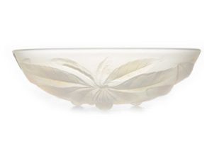 G. VALLON, FRENCH ART DECO OPALESCENT GLASS BOWL, EARLY 20TH CENTURY