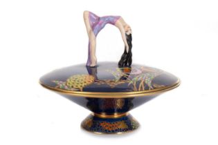 CARLTON WARE, ART DECO PEDESTAL BOWL AND COVER, CIRCA 1920-40