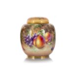 M. JOHNSON FOR ROYAL WORCESTER, GINGER JAR AND COVER,