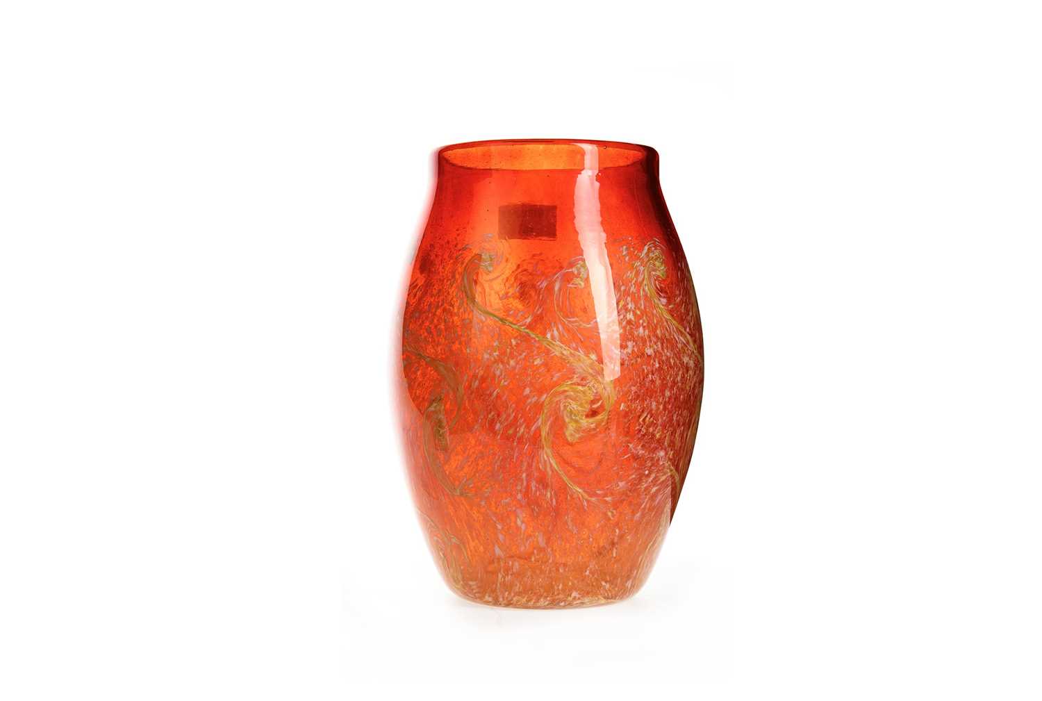 JOHN MONCRIEFF LTD., MONART GLASS VASE, CIRCA 1930-39