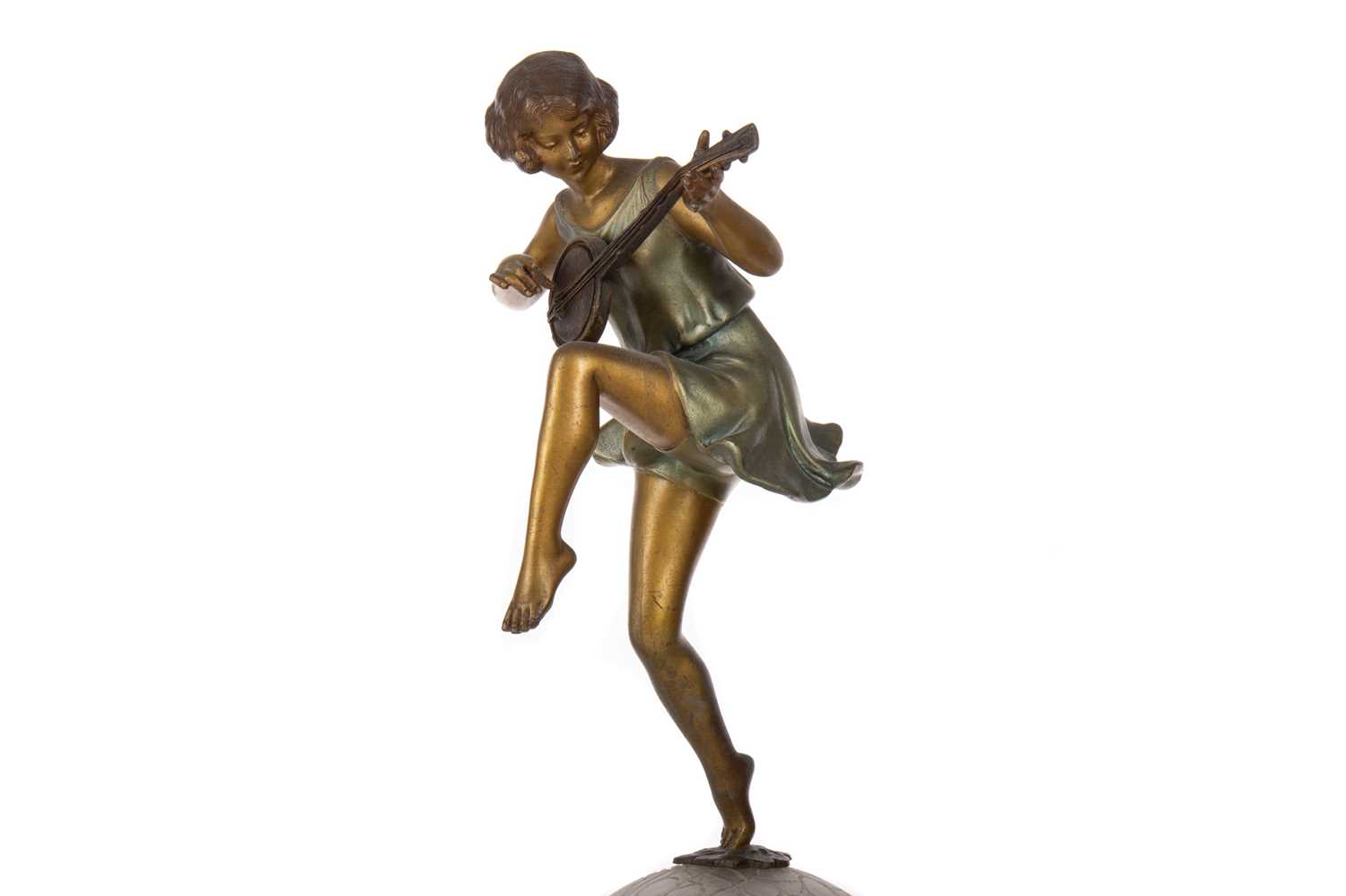 ART DECO BRONZED SPELTER FIGURAL TABLE LAMP, CIRCA 1920-40 - Image 2 of 8