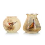 ROYAL WORCESTER, TWO VASES,