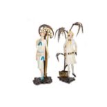 ALBANY CHINA, TWO ART DECO-STYLE FIGURES,