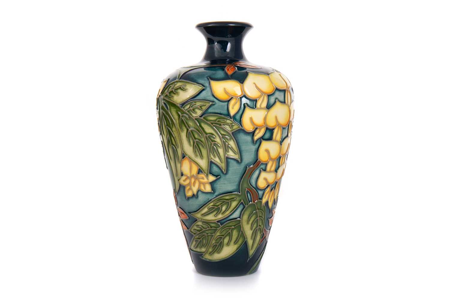 PHILIP GIBSON FOR MOORCROFT COLLECTOR'S CLUB, 'WISTERIA' PATTERN VASE, CONTEMPORARY - Image 2 of 2