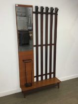 MID-CENTURY TEAK HALLSTAND, CIRCA 1970