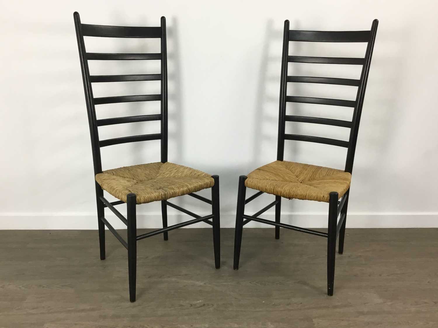 GIO PONTI (ITALIAN, 1891-1979) FOR ROOKSMOOR, PAIR OF LADDERBACK CHAIRS, CIRCA 1950-59