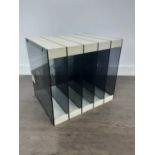 HEIGHT AND GUILLE FOR ARTIFACT DESIGNS, 'ENCORE' PLASTIC AND LUCITE RECORD CABINET, DESIGNED 1973