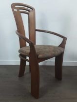 BOLTINGE OF DENMARK, SET OF SIX POST-MODERN TEAK DINING CHAIRS, CIRCA 1980s