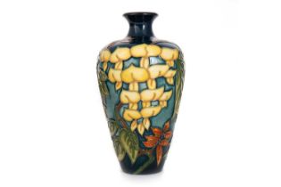PHILIP GIBSON FOR MOORCROFT COLLECTOR'S CLUB, 'WISTERIA' PATTERN VASE, CONTEMPORARY