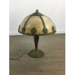 ART NOUVEAU SLAG GLASS TABLE LAMP, EARLY TO MID-20TH CENTURY