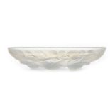 ETLING, 'ROSES' PATTERN OPALESCENT GLASS BOWL, CIRCA 1930