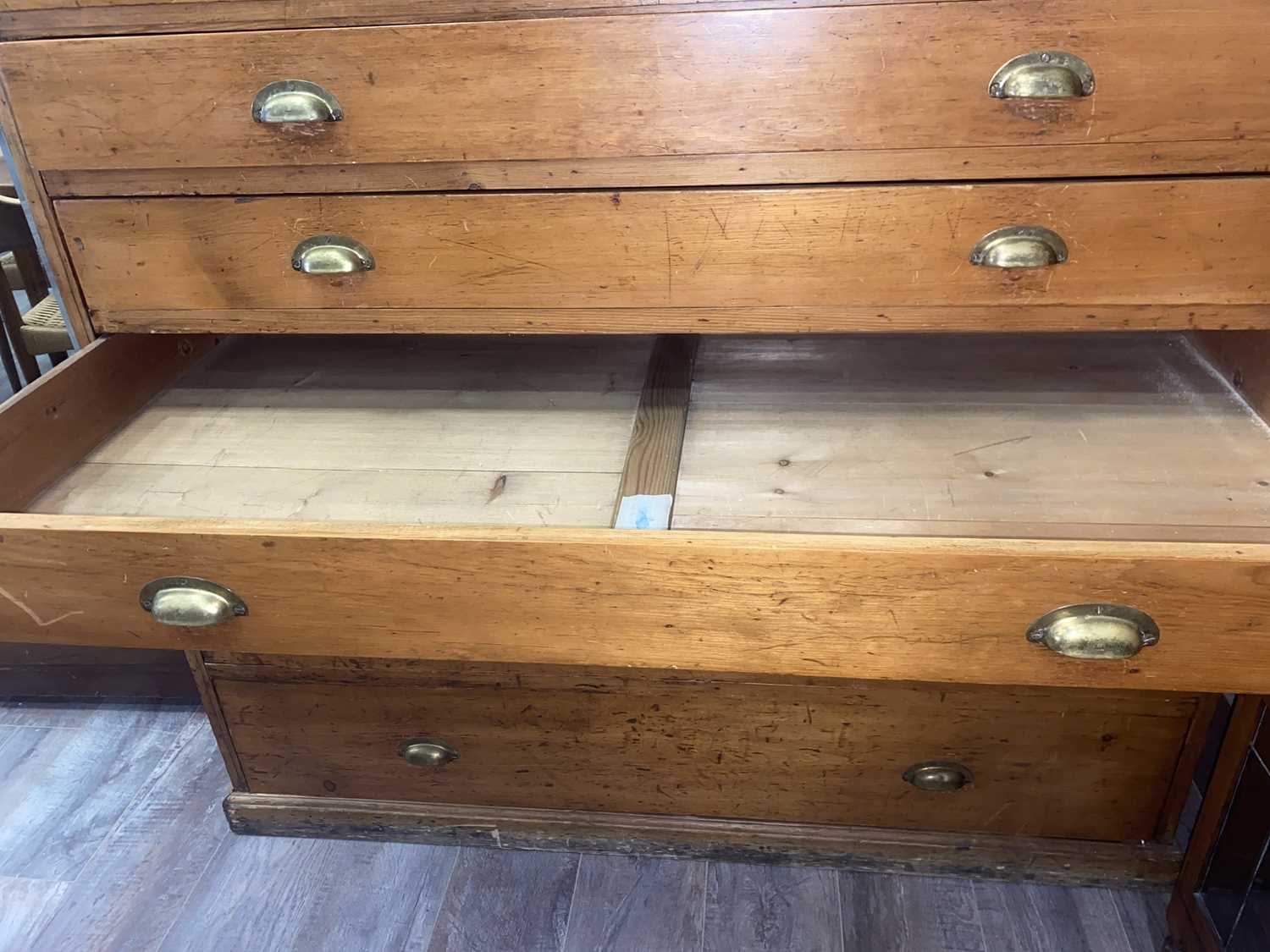 VICTORIAN PINE HABERDASHERY CHEST OF DRAWERS, CIRCA 1880-1900 - Image 12 of 18