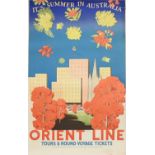FREDERICK HALFORD COVENTRY (BRITISH, 1905-1997), ORIENT LINE - AUSTRALIA, CIRCA 1930s