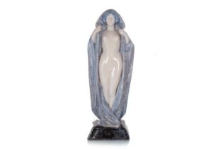 MARCEL GUILLARD FOR EDITIONS ETLING OF PARIS, CERAMIC NUDE OF A LADY, CIRCA 1920