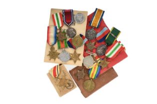 WWI AND II, GROUP OF SERVICE AND CAMPAIGN MEDALS,