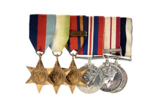WWII AND NAVAL GENERAL SERVICE MEDAL GROUP, AWARDED TO J.W.F. HARDING R.N.,