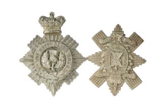 BLACK WATCH, TWO REGIMETAL CAP BADGES,