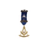 FIFTEEN CARAT GOLD DIAMOND SET MASONIC JEWEL, LODGE C GOVANHILL NO. 1222