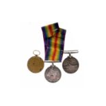 WWI AND LONG SERVICE MEDAL GROUP,