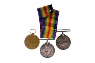 WWI AND LONG SERVICE MEDAL GROUP,