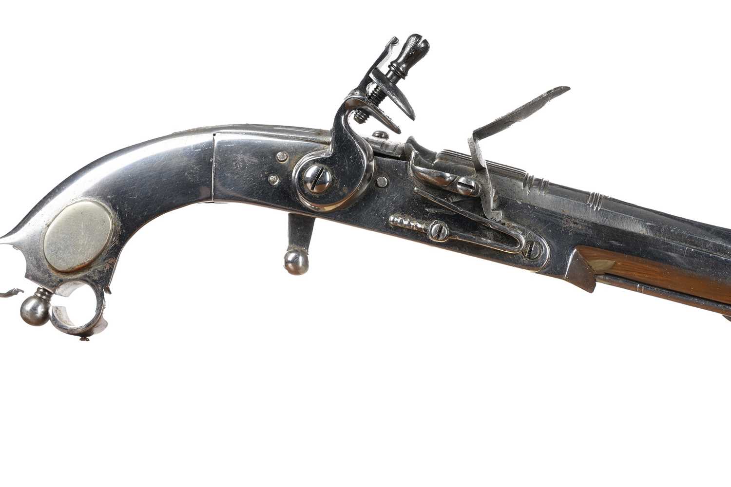 PAIR OF REPRODUCTION SCOTTISH ALL-STEEL FLINTLOCK PISTOLS, - Image 2 of 3