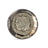 HIGHLAND LIGHT INFANTRY, REGIMENTAL SILVER PLATED PLAID BROOCH, EARLY 20TH CENTURY