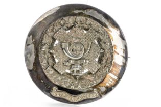 HIGHLAND LIGHT INFANTRY, REGIMENTAL SILVER PLATED PLAID BROOCH, EARLY 20TH CENTURY