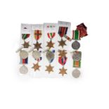 COLLECTION OF WWII CAMPAIGN AND SERVICE MEDALS,