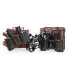 THREE PAIRS OF BINOCULARS, WWII-PERIOD