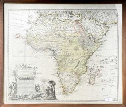 JOHANN MATTHIAS HASE (GERMAN, 1684-1742), MAP OF AFRICA, 17TH / 8TH CENTURY
