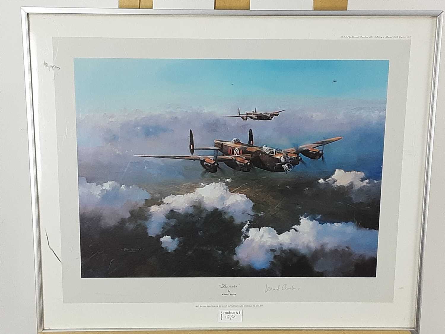FOUR WWII RAF SIGNED PHOTOGRAPHIC PRINTS, - Image 2 of 4
