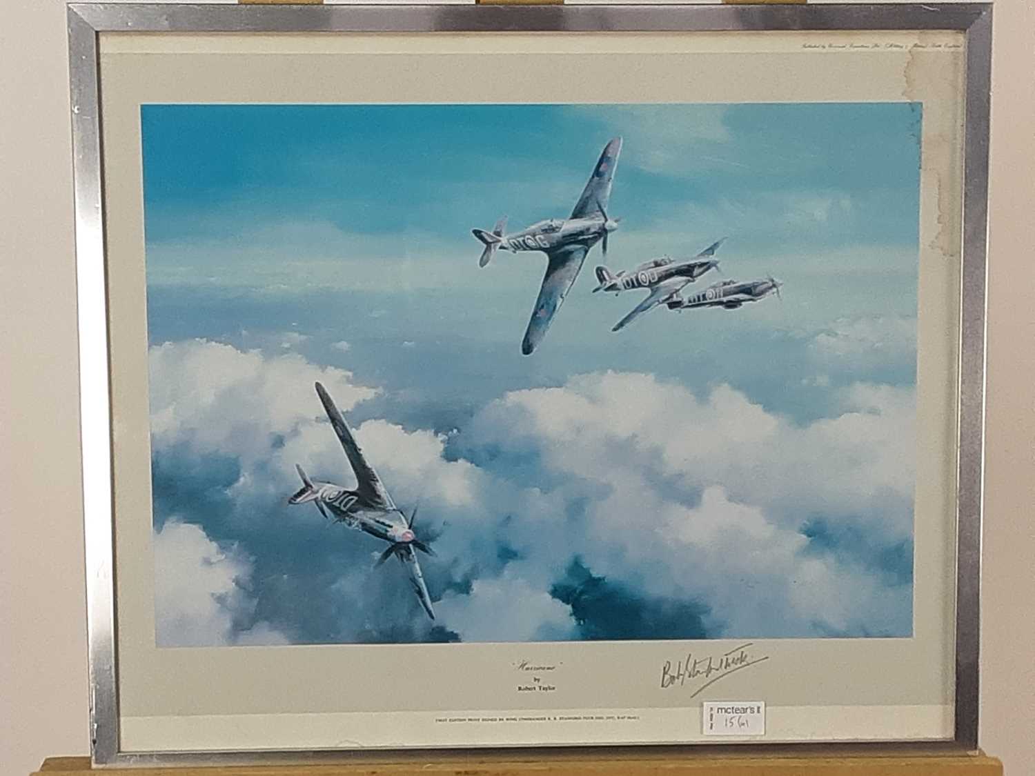 FOUR WWII RAF SIGNED PHOTOGRAPHIC PRINTS, - Image 3 of 4