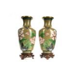 PAIR OF CHINESE CLOISONNE VASES, EARLY 20TH CENTURY