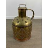 COPPER AND WATER CARRIER/BRASS MILK, LATE 19TH/EALRY 20TH CENTURY