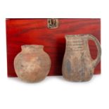 TWO EARLY PERSIAN POTTERY VESSELS,