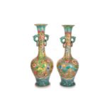 PAIR OF 19TH CENTURY JAPANESE SATSUMA VASES, MEIJI PERIOD (1868 - 1912)