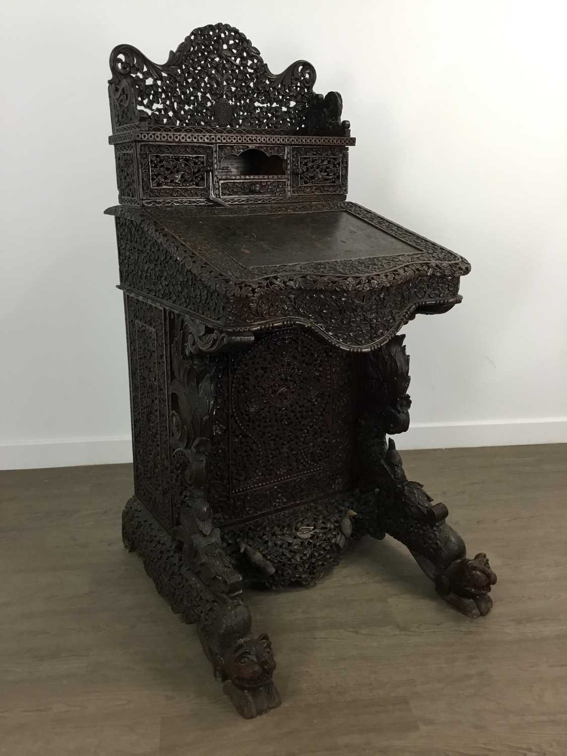 ANGLO-INDIAN DAVENPORT DESK, 19TH CENTURY