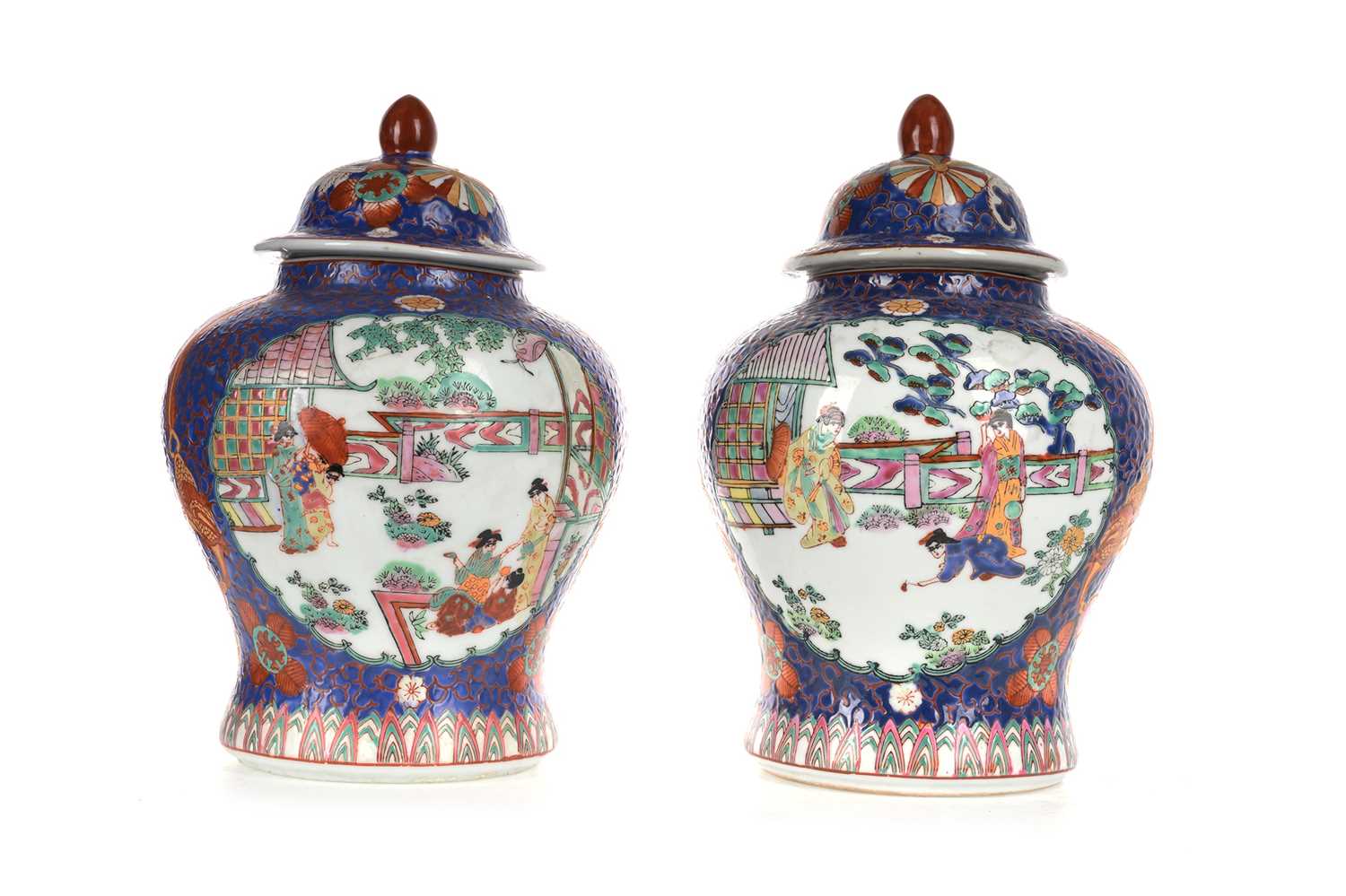 PAIR OF CHINESE FIGURAL VASES, EARLY 20TH CENTURY