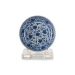 DAOGUANG BLUE AND WHITE DISH, MID-LATE 19TH CENTURY