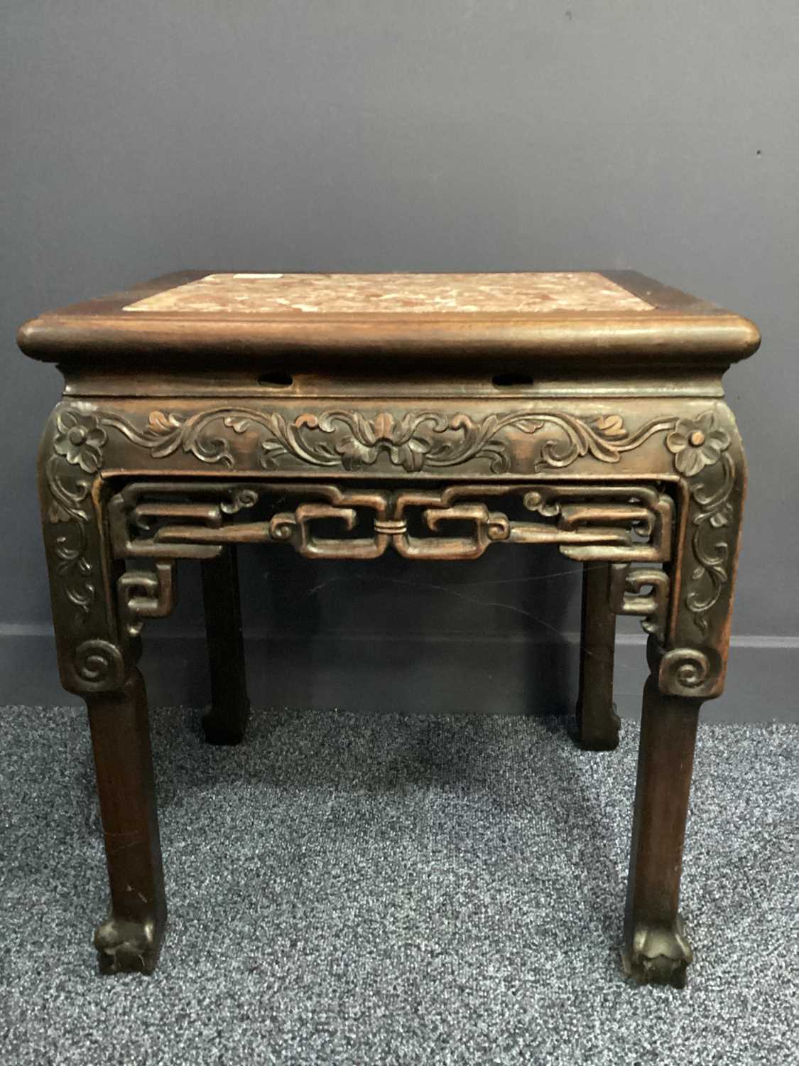 CHINESE HARDWOOD SIDE TABLE, LATE 19TH/EARLY 20TH CENTURY - Image 5 of 7