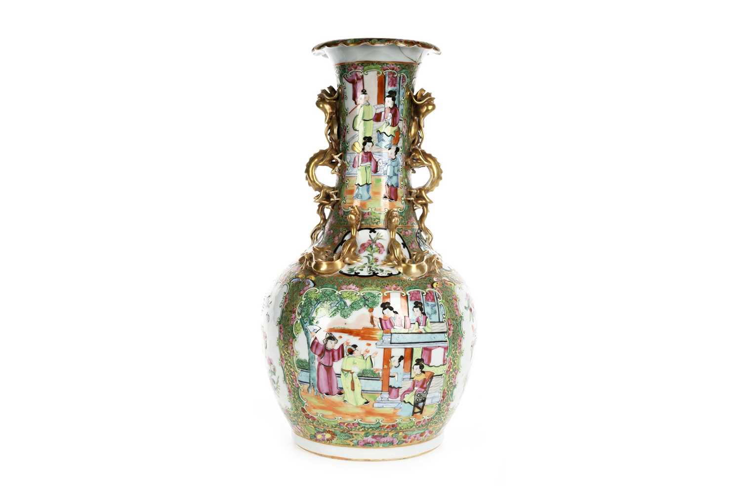 CHINESE CANTONESE VASE, MID 19TH CENTURY