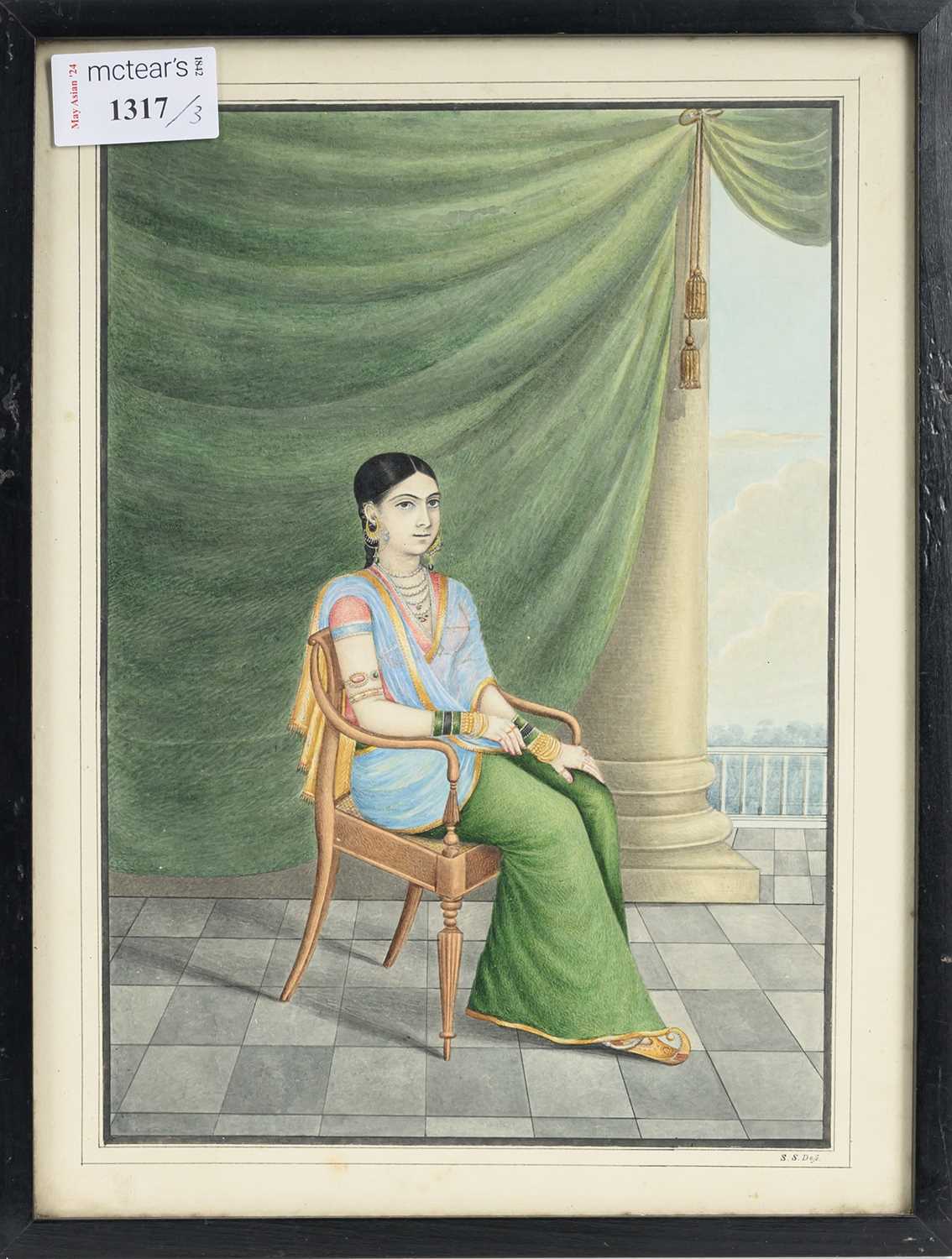 INDIA, THREE COMPANY SCHOOL PAINTINGS, MID 19Th CENTURY