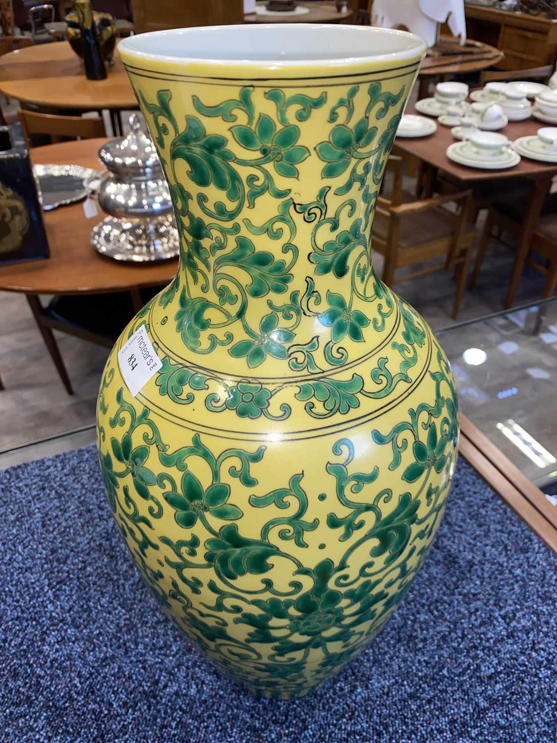 CHINESE FAMILLE JAUNE BALUSTER VASE, LATE 19TH/EARLY 20TH CENTURY - Image 5 of 12