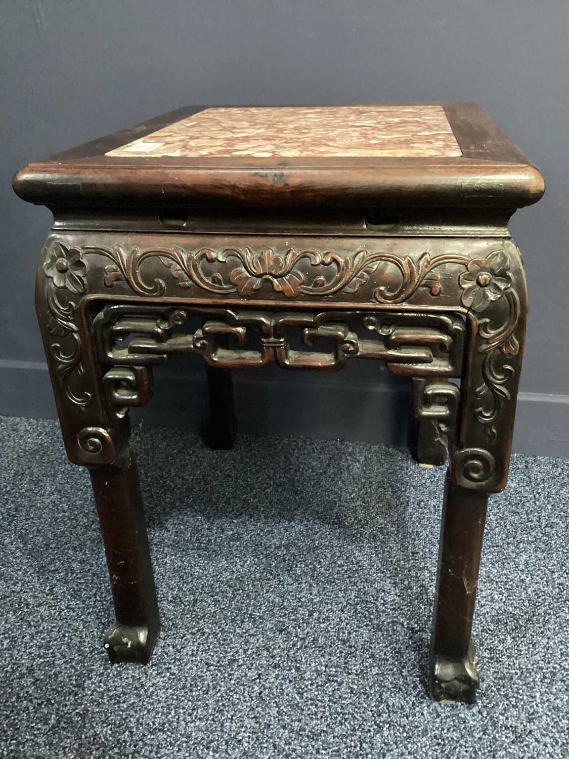 CHINESE HARDWOOD SIDE TABLE, LATE 19TH/EARLY 20TH CENTURY - Image 4 of 7