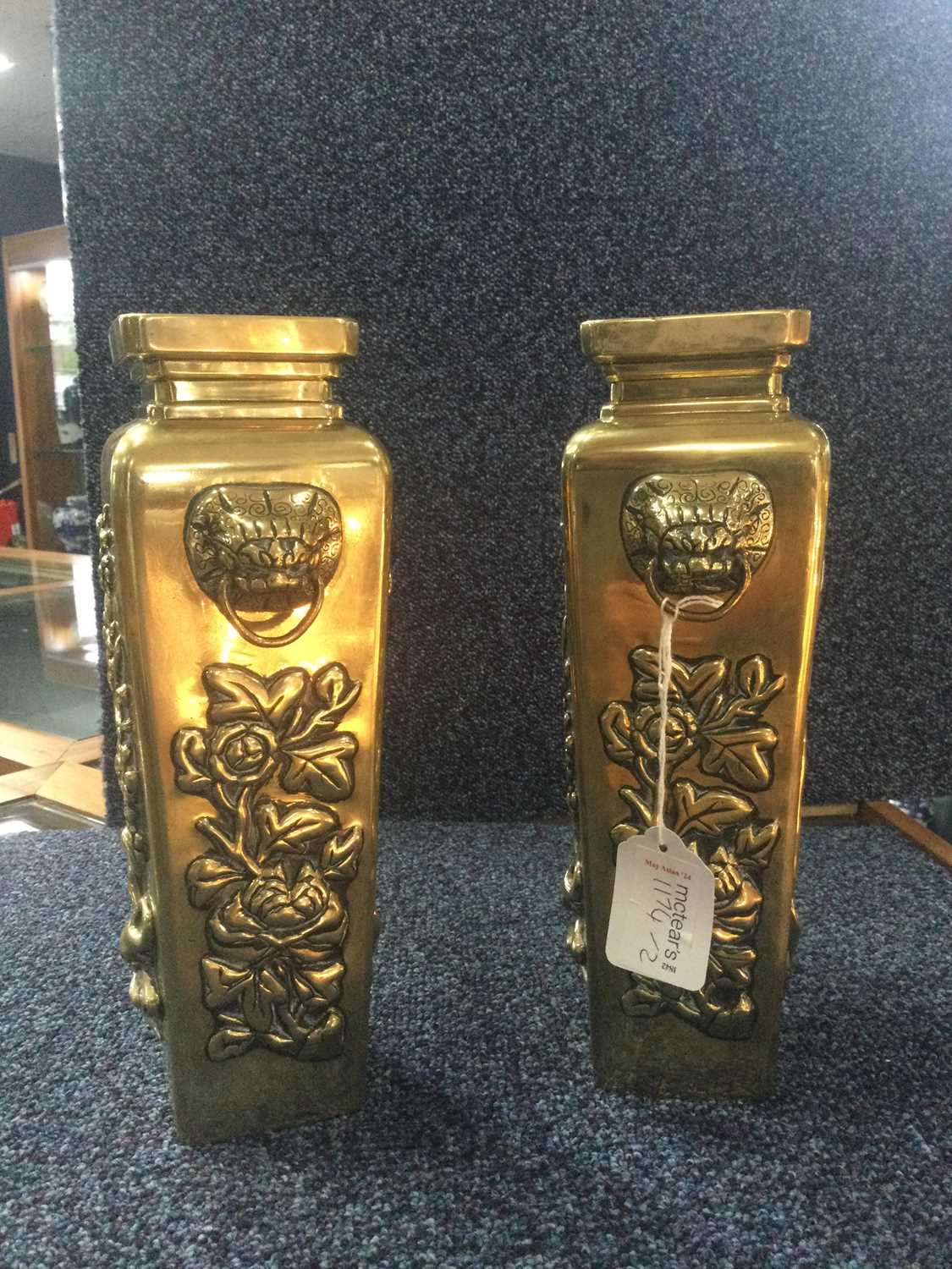 PAIR OF CHINESE BRASS VASES, EARLY 20TH CENTURY - Image 6 of 8