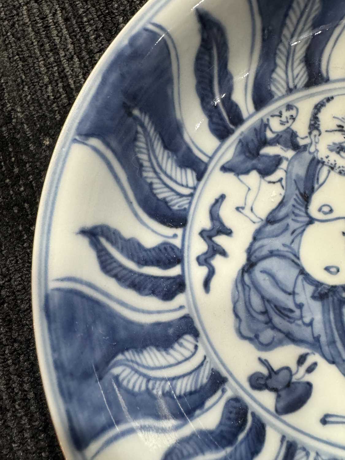 CHINESE BLUE AND WHITE BOWL, AND A FAMILLE ROSE SCENT BOTTLE - Image 4 of 11