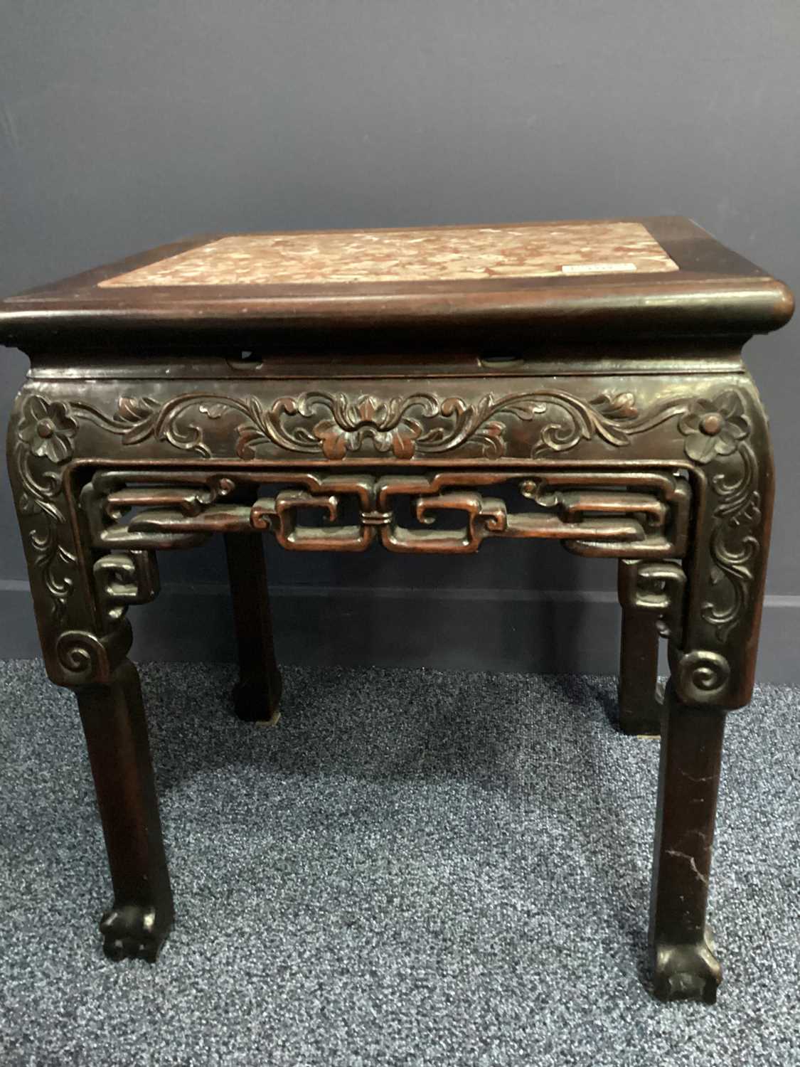 CHINESE HARDWOOD SIDE TABLE, LATE 19TH/EARLY 20TH CENTURY - Image 3 of 7