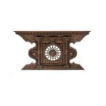 NEPALESE BUDDHIST CARVED HARDWOOD PEDIMENT, EARLY-MID 20TH CENTURY