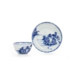 18TH CENTURY CHINESE NANKING CARGO TEA BOWL AND SAUCER, QIANLONG PERIOD 1736 - 1795